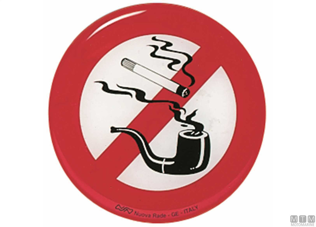 Adhesive sign no smoking 80 mm - original photo Motomarine Srl