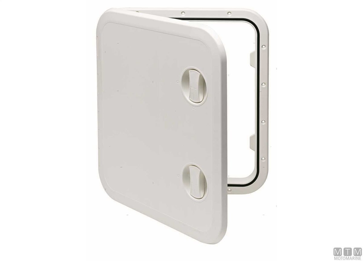 Walkable deck hatch in ABS, grey, size QL 458x513 mm - original photo Motomarine Srl