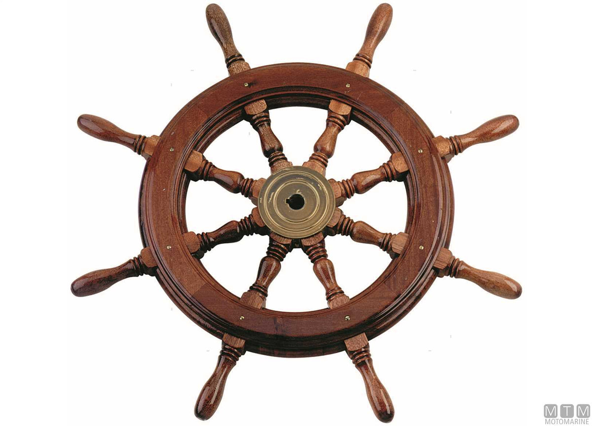 Steering wheel type CM in mahogany Ø600 mm - original photo Motomarine Srl