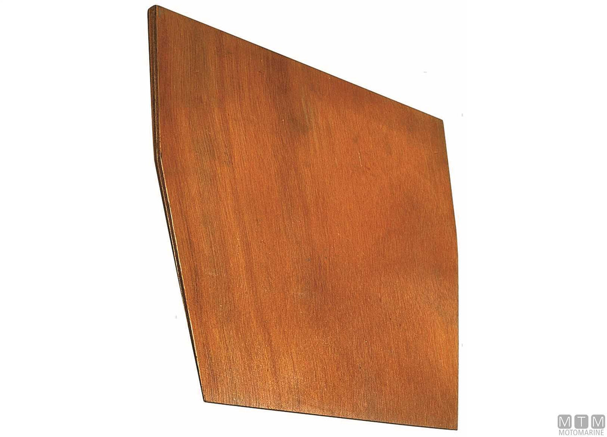 Angled transom saver plate 1-15 mm 340x380 mm in wood - original photo Motomarine Srl