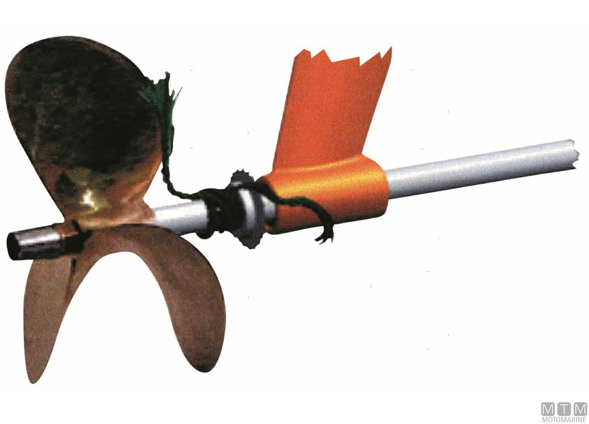 Rope cutter Ø120 mm for Ø50 mm stainless steel shaft - original photo Motomarine Srl