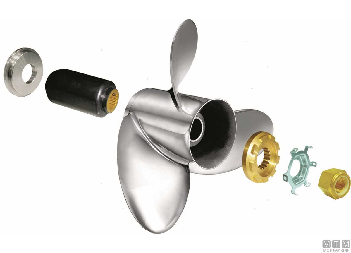 Solas 3-blade stainless steel propeller 15x21 - original photo Motomarine Srl