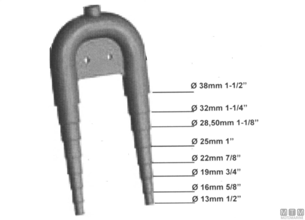 Exhaust anti-siphon valve Ø13/38 mm - original photo Motomarine Srl
