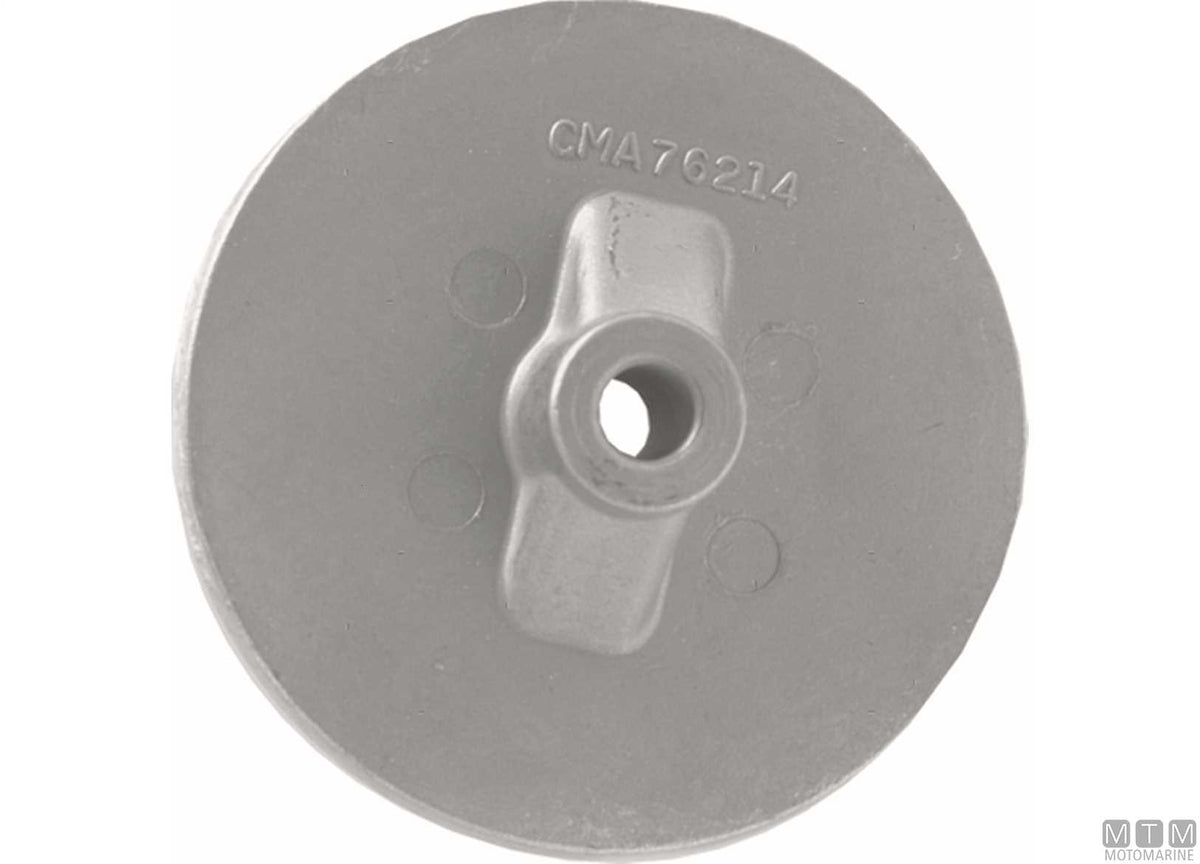 Plate anode for Mercury 20 HP in aluminium - original photo Motomarine Srl