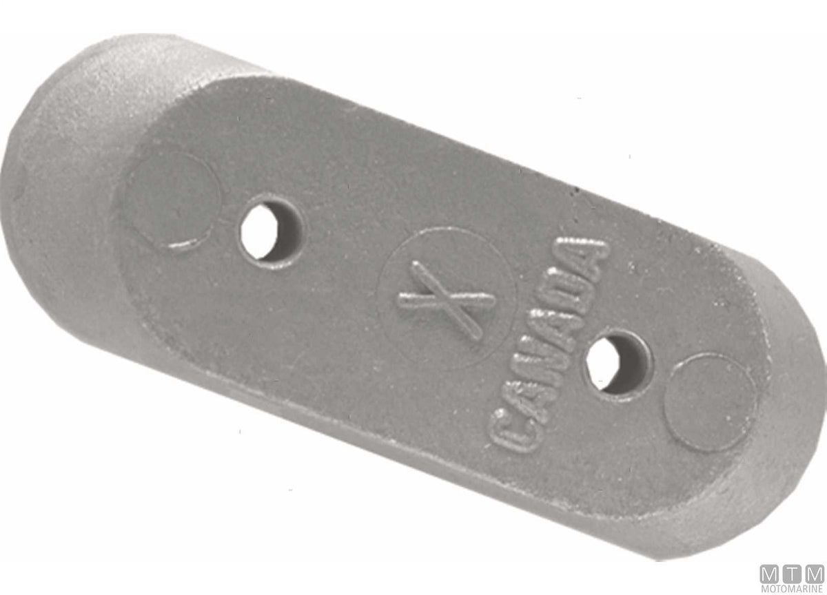 Small anode plate Johnson/Evinrude 2-8 HP in aluminium - original photo Motomarine Srl