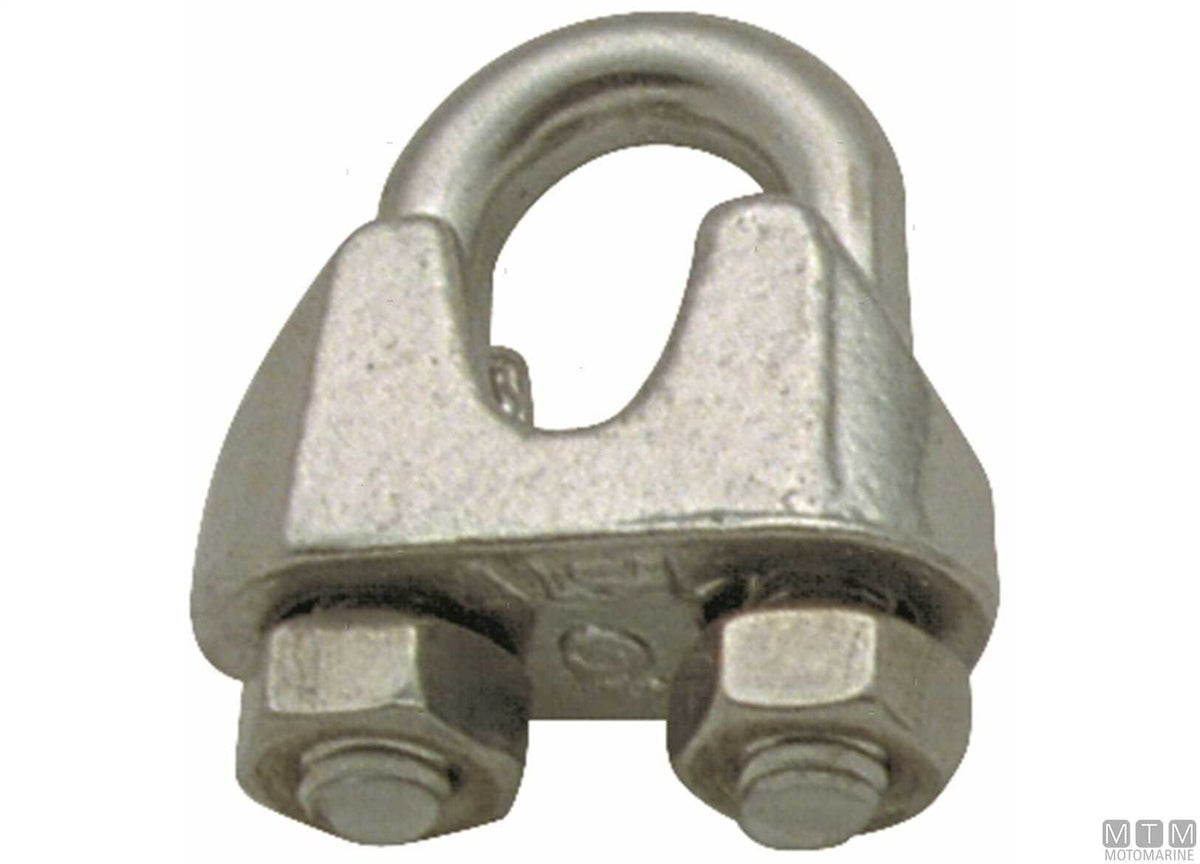 Wire rope clamp for Ø2 mm cable in stainless steel - original photo Motomarine Srl
