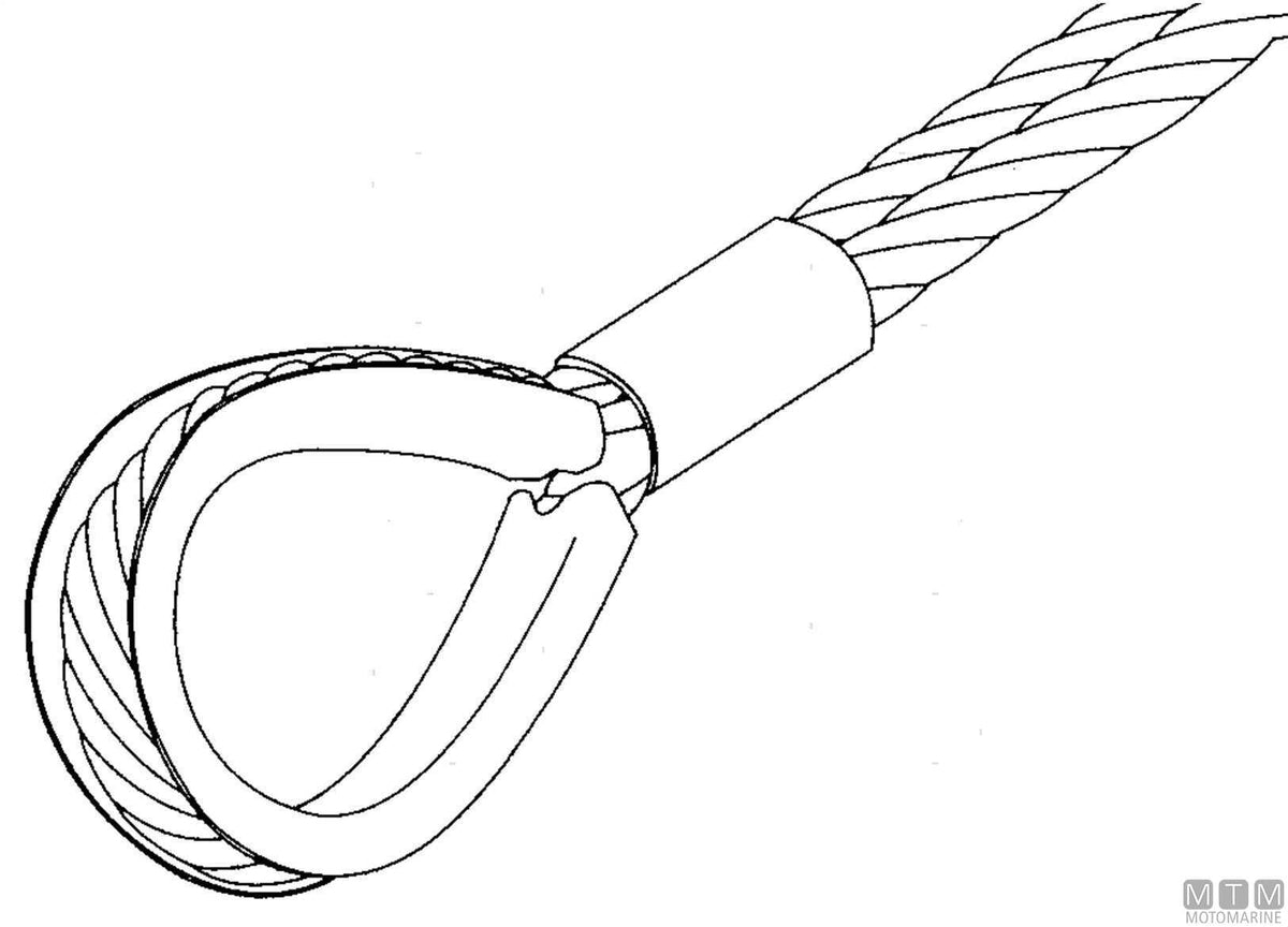 Thimble Ø2.5 mm in stainless steel 316 - original photo Motomarine Srl