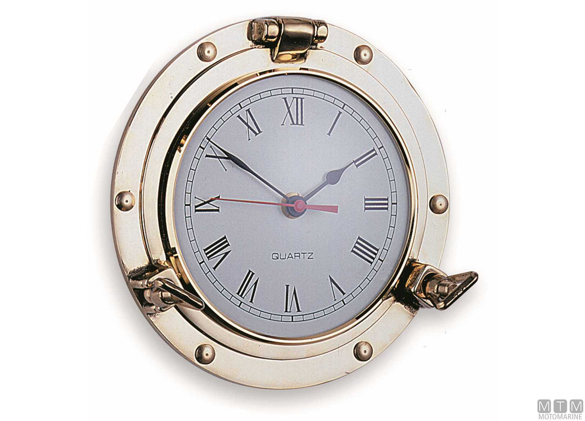 Porthole barometer Ø180 mm brass - original photo Motomarine Srl
