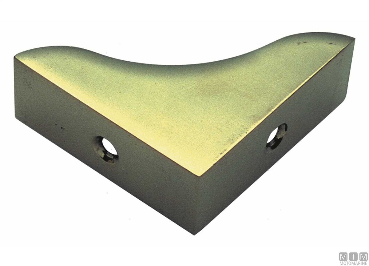 S bracket 54x54x20 mm brass - original photo Motomarine Srl