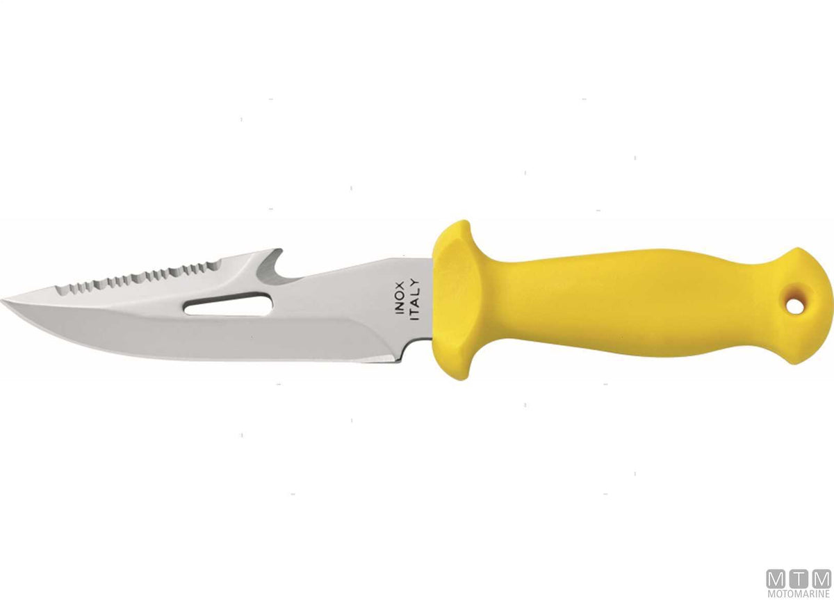 Mac Sub 12GG-Y Knife Yellow, Blade 12 cm - original photo Motomarine Srl