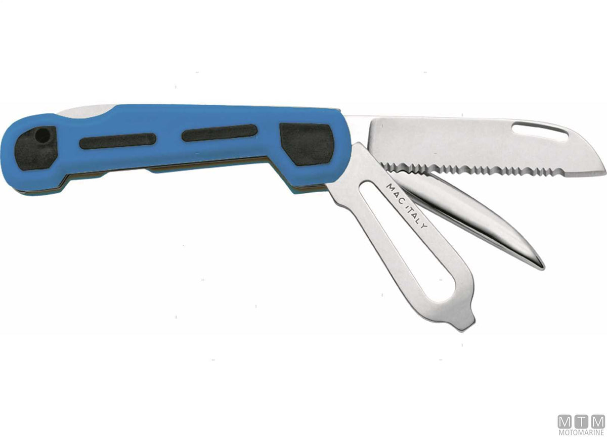 Mac Skipper-B blue folding knife, 6.5 cm blade - original photo Motomarine Srl