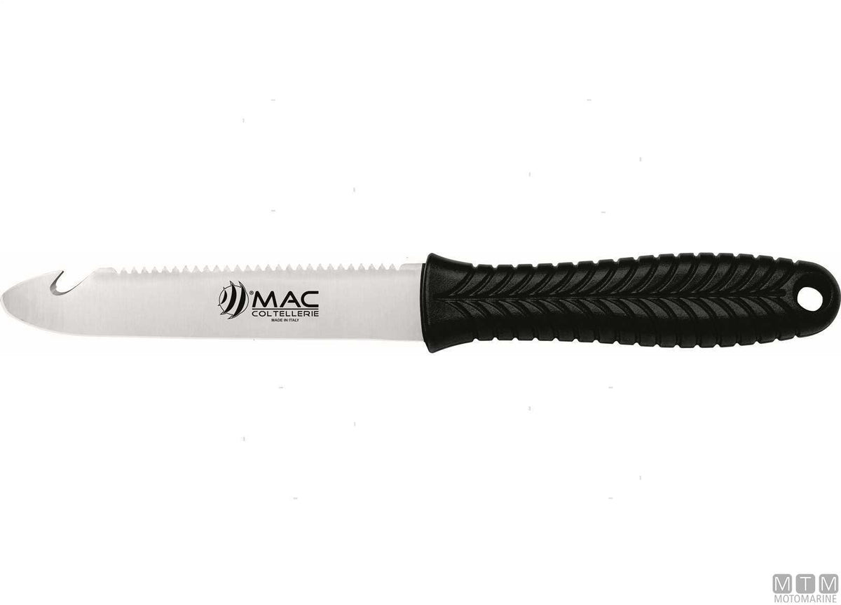 MAC 309-N filleting/scaling knife black, 12 cm blade - original photo Motomarine Srl