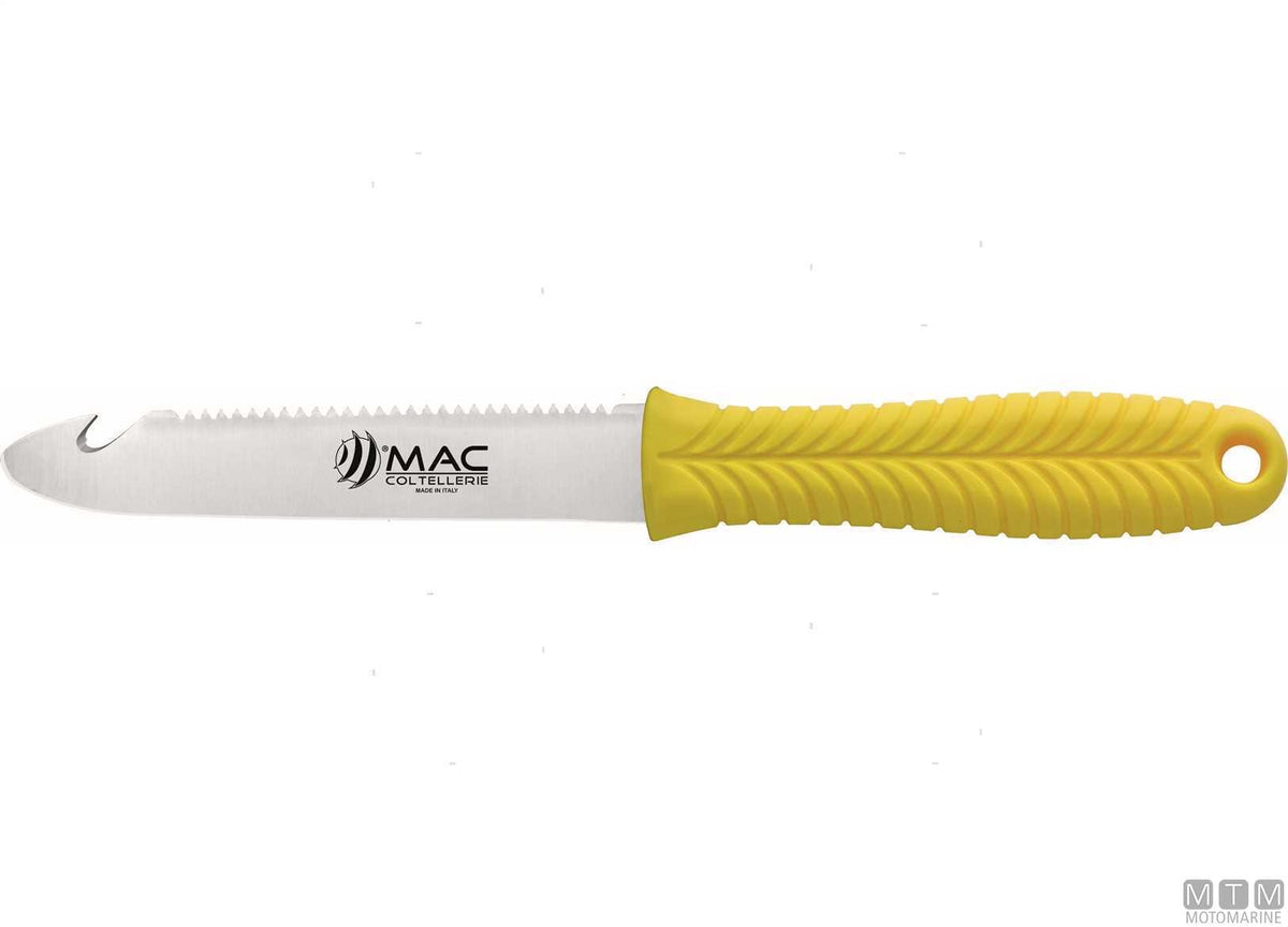 MAC 309-Y filleting/scaling knife yellow, 12 cm blade - original photo Motomarine Srl