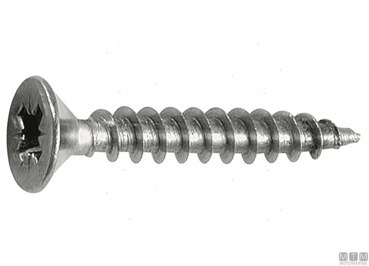 DIN6112 wood self-tapping screws stainless steel A2 3.5x30 100 pcs - original photo Motomarine Srl