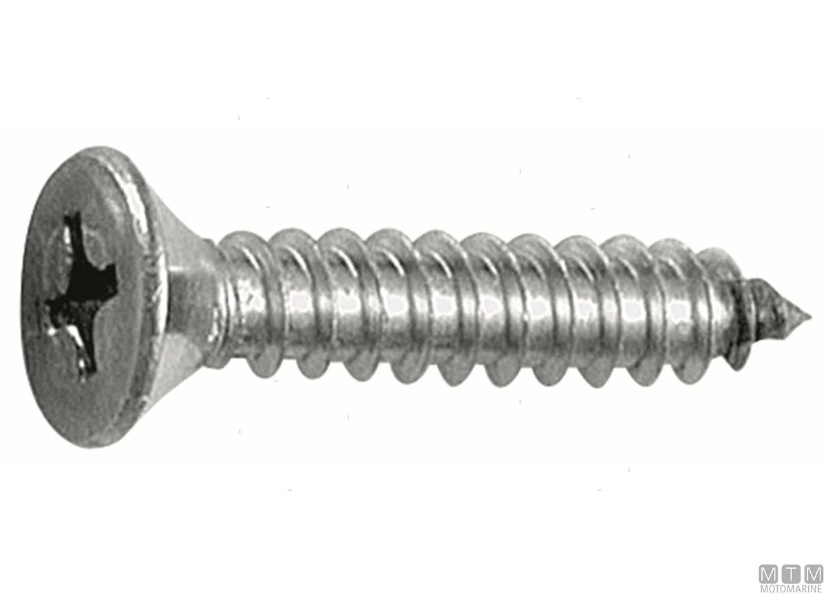 Self-tapping screws DIN 7981 flat head stainless steel A2 2.9x9.5 mm, 100 pcs - original photo Motomarine Srl