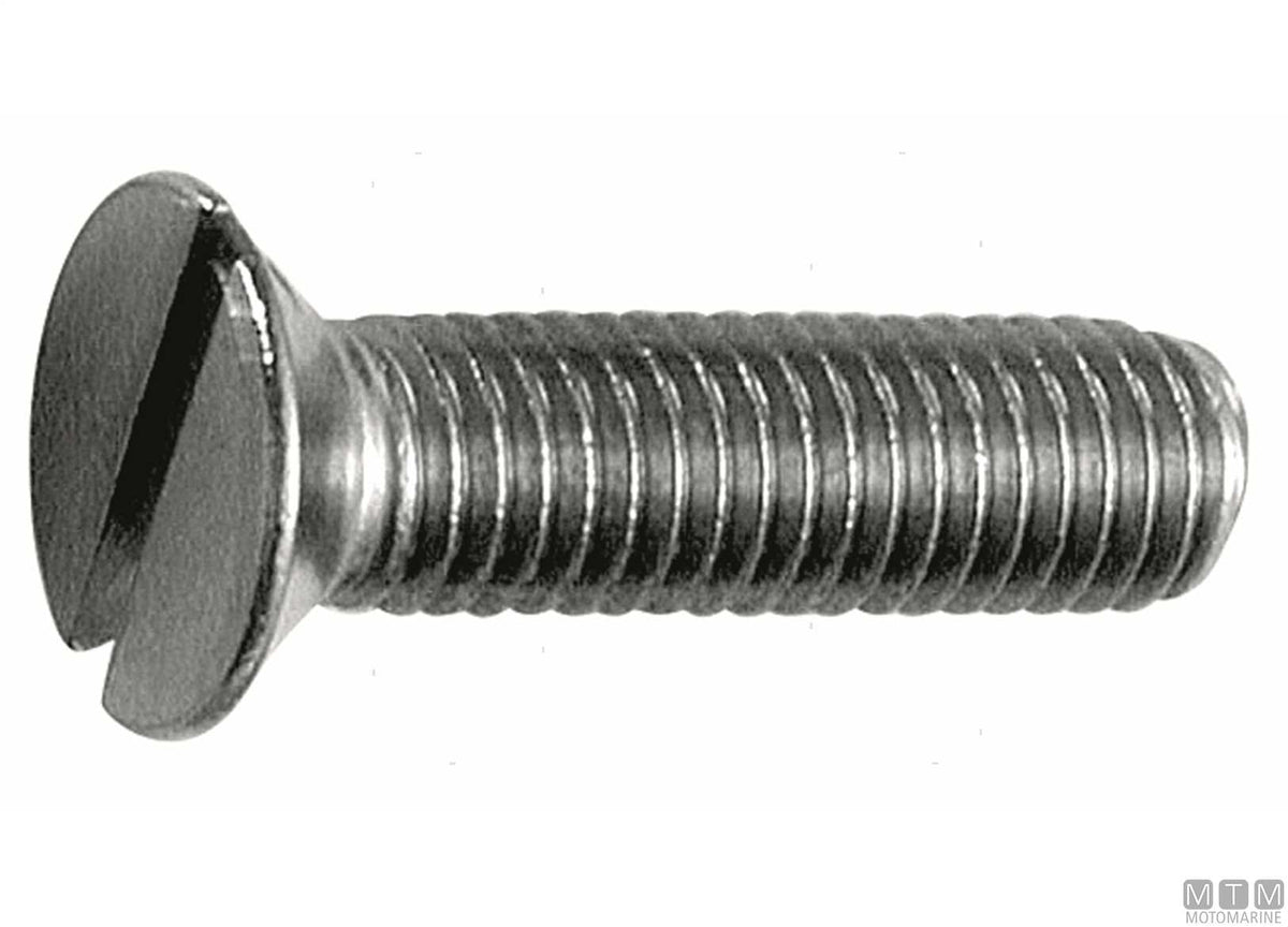 Flat countersunk head screws DIN 963 stainless steel A2 M5x60 50 pcs - original photo Motomarine Srl