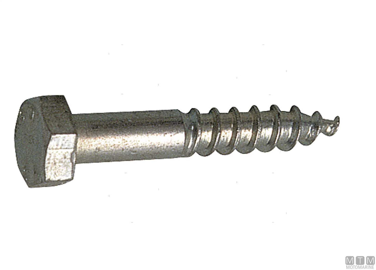 DIN571 A2 stainless hex head wood screws 6x40 20 pcs - original photo Motomarine Srl