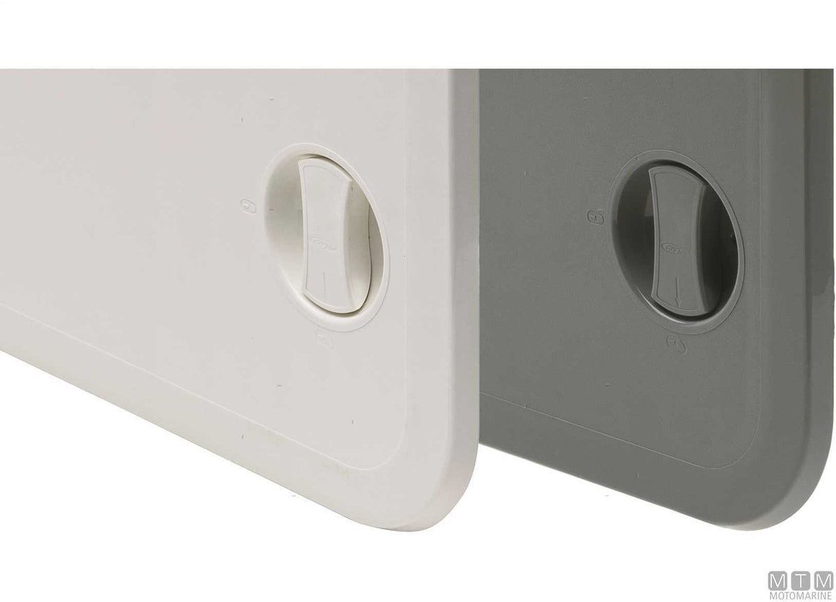 Walkable deck hatch in ABS, white, size M 315x440 mm - original photo Motomarine Srl