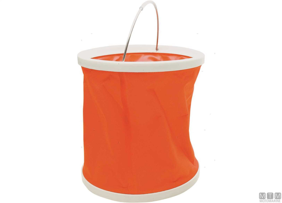 Orange pop-up bucket 11 L - original photo Motomarine Srl