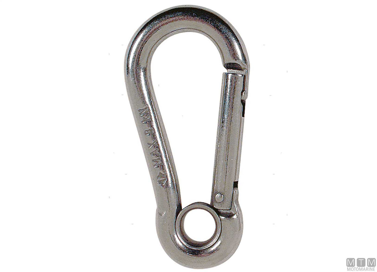 Kong Classic snap hook Ø8 mm with eye stainless steel 316 - original photo Motomarine Srl