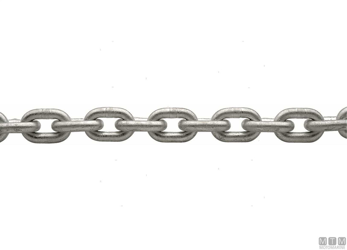 Calibrated chain DIN766 Ø8 mm 30 m galvanized steel G43 - original photo Motomarine Srl
