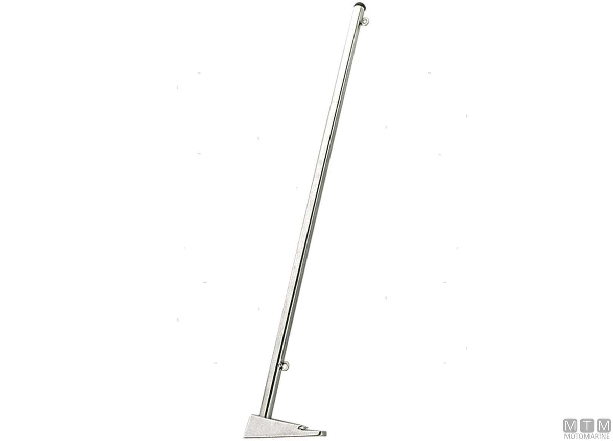 Compact flagpole H350 mm chrome-plated brass - original photo Motomarine Srl