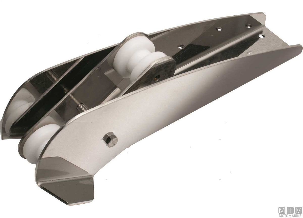 Wing tilting chain bow roller 290 mm, stainless steel 316 - original photo Motomarine Srl