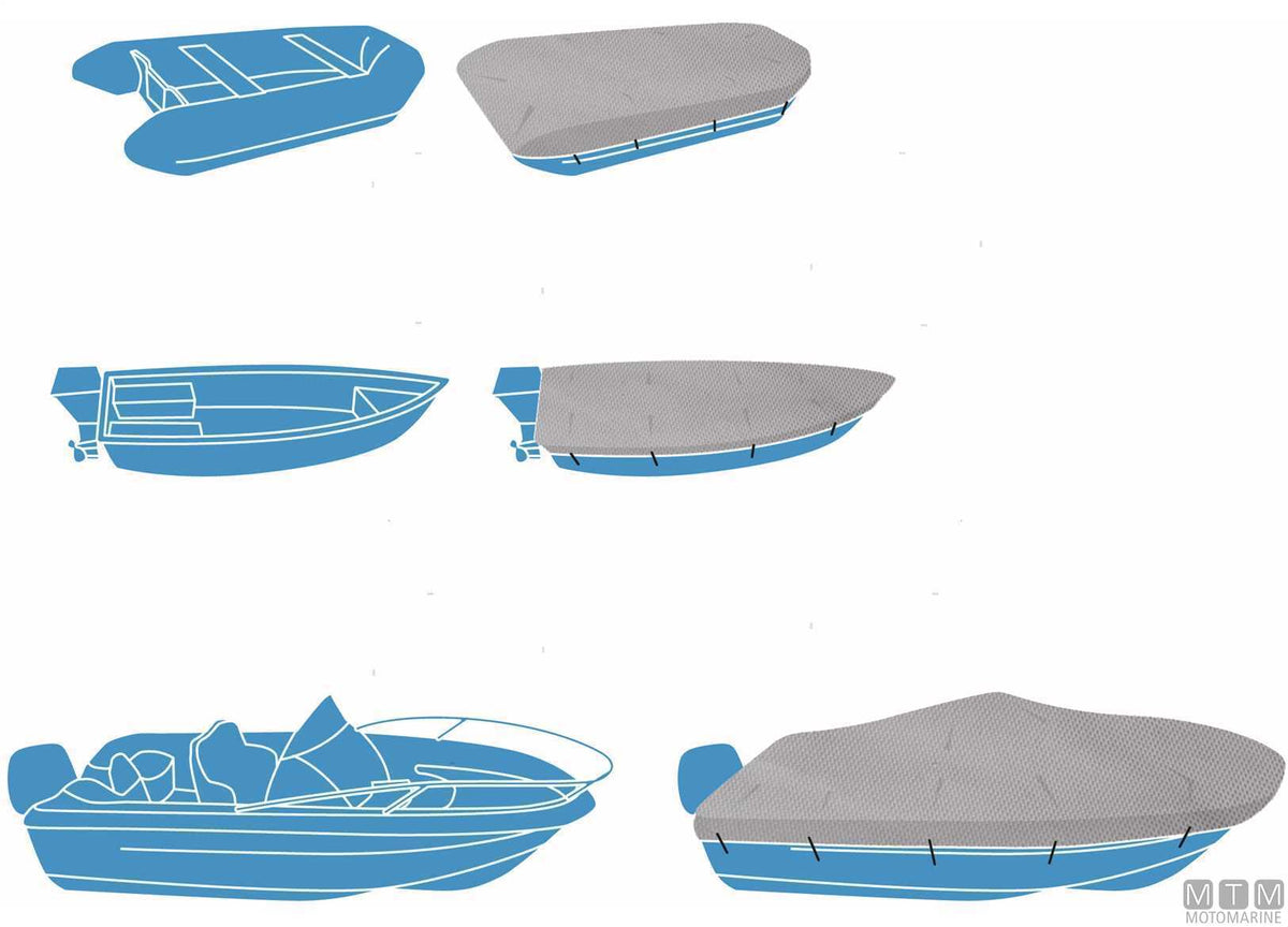Silver Shield L boat cover L550-610 cm W265 cm - original photo Motomarine Srl