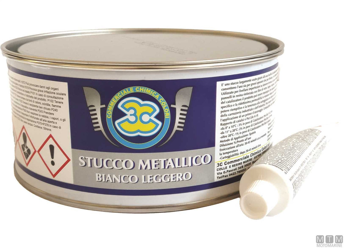 3C metallic polyester filler 500 ml - original photo Motomarine Srl