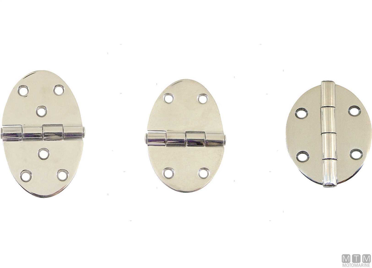 Extra oval hinge 56x90 mm, 316 stainless steel - original photo Motomarine Srl