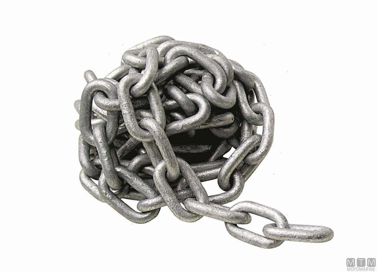 Chain section DIN 5685A Ø6 mm 2 m galvanized steel - original photo Motomarine Srl