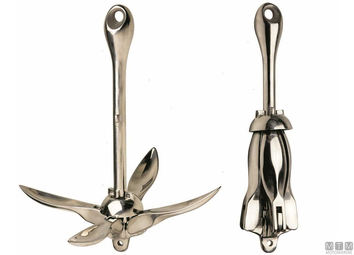 Folding anchor 1.5 kg, stainless steel 316 - original photo Motomarine Srl