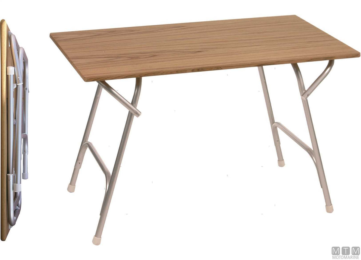 Forma M400T table 88x63 cm H61 cm in teak/aluminium - original photo Motomarine Srl