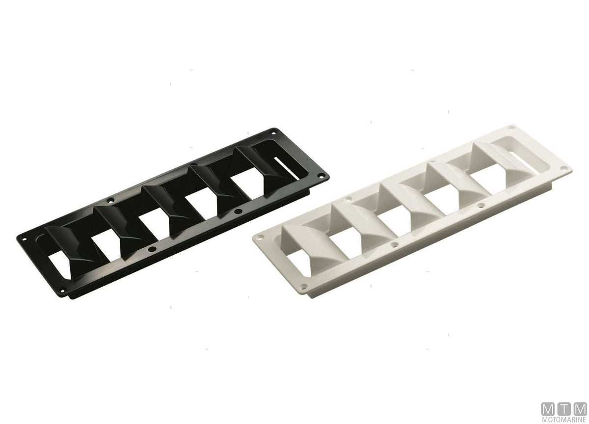 Short air vent 335x120 mm, black plastic - original photo Motomarine Srl