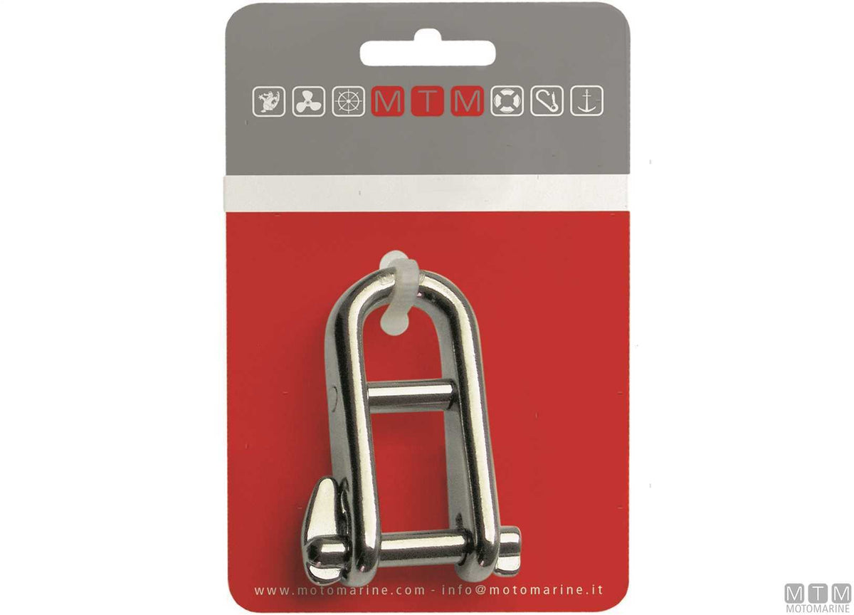 Key pin shackle 2 pins Ø8 mm stainless steel captive pin M-CARD - original photo Motomarine Srl