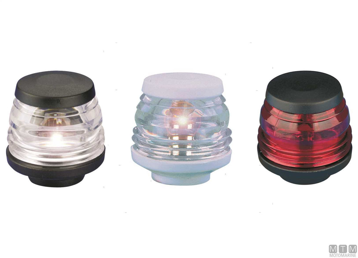 Black base for pole-mounted navigation lights - original photo Motomarine Srl