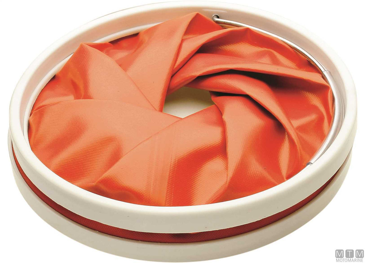 Orange pop-up bucket 11 L - original photo Motomarine Srl