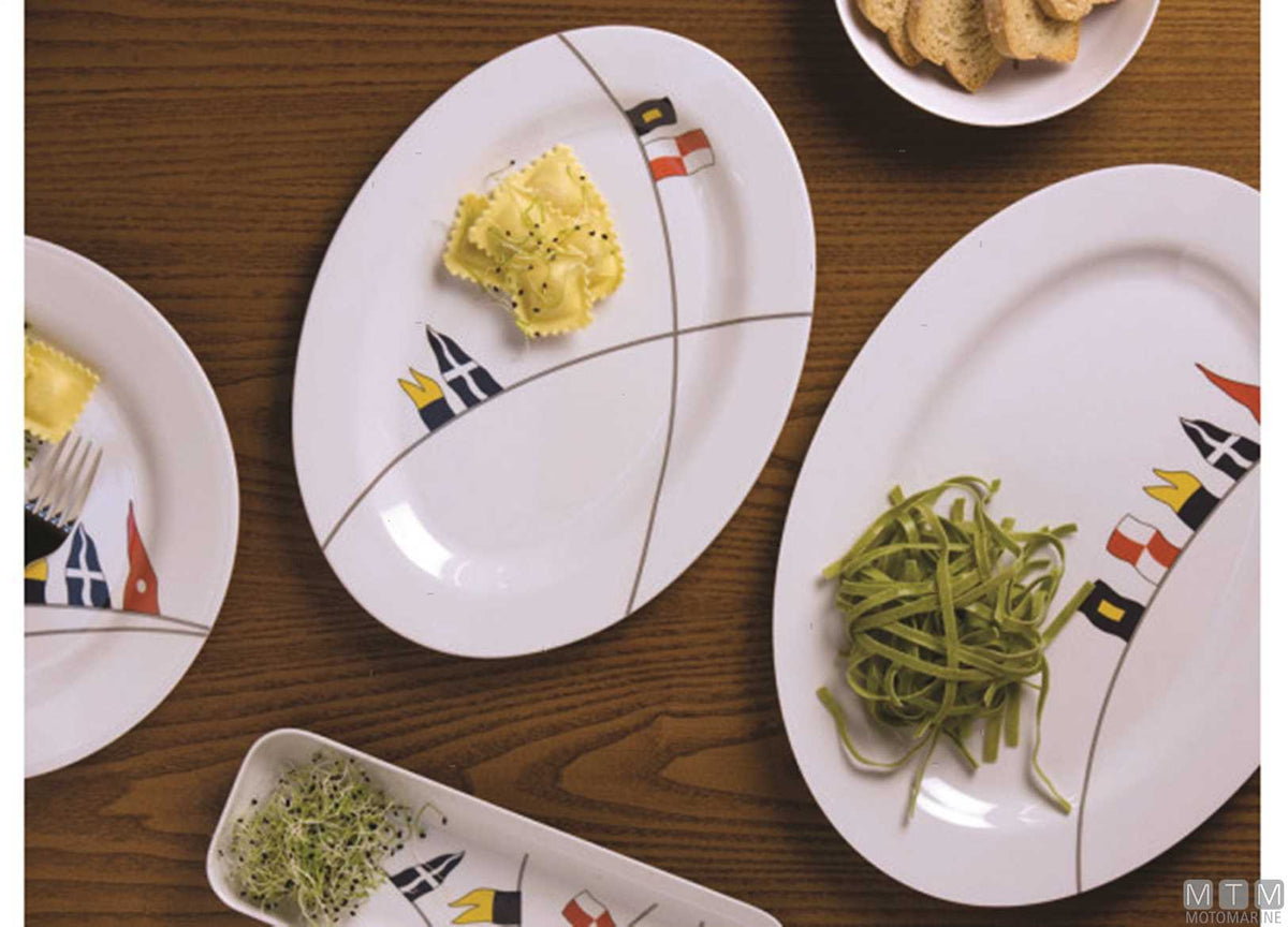 MB Regata serving plates set - original photo Motomarine Srl