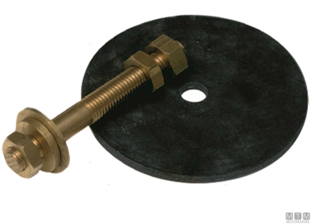 Zinc anode set round flange tall Ø120 mm - original photo Motomarine Srl