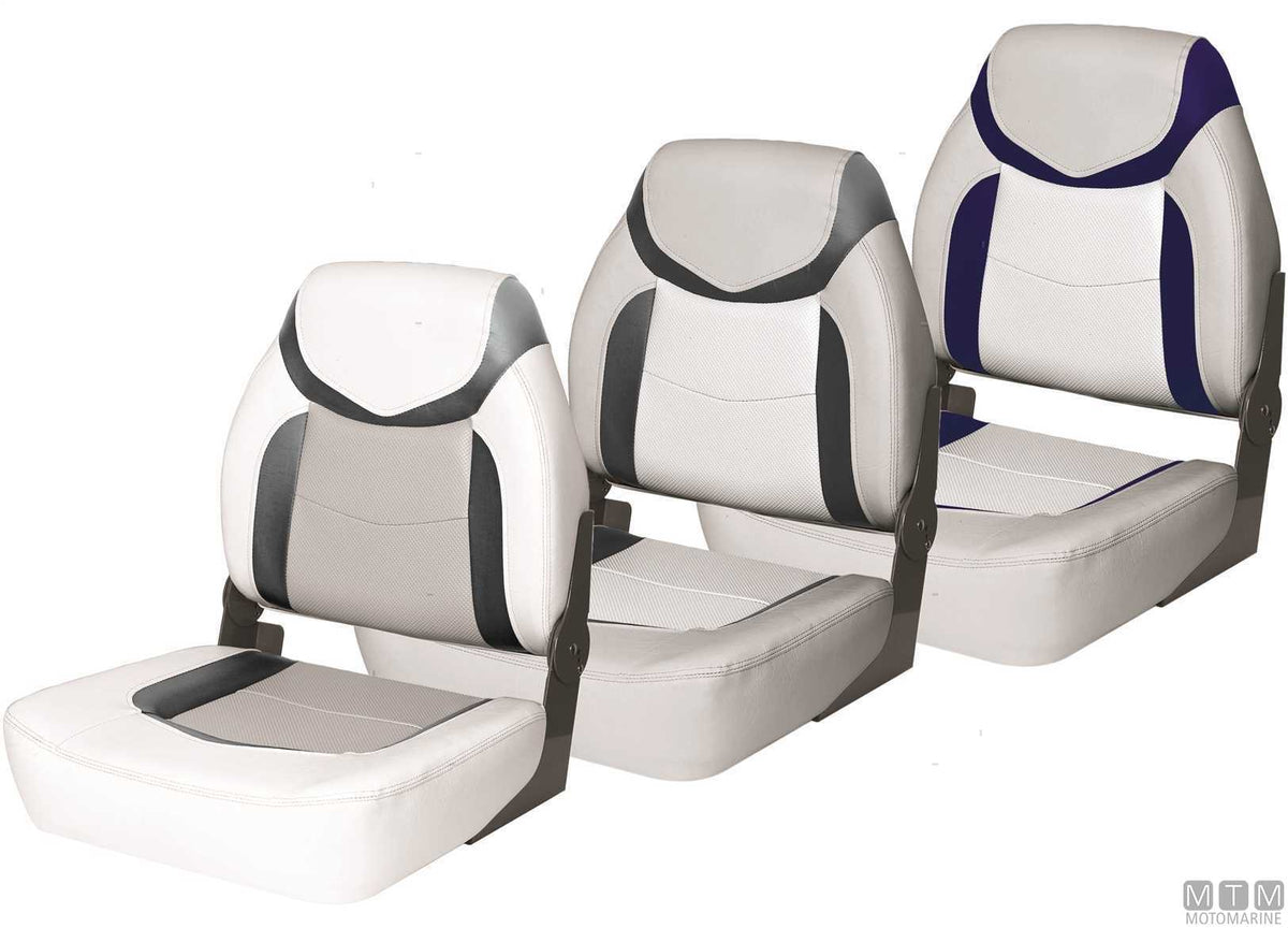 Premium Fish folding seat grey/dark grey - original photo Motomarine Srl