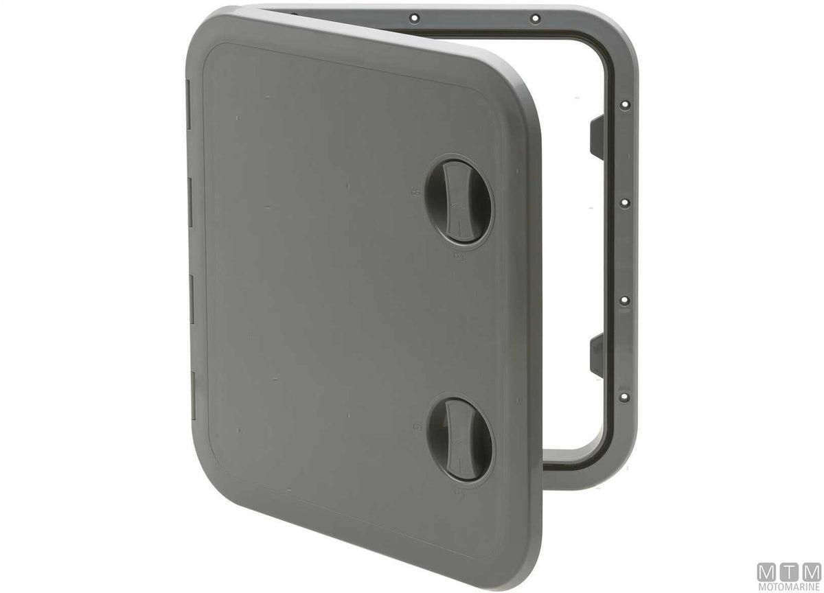 Walkable deck hatch in ABS, grey, size QL 458x513 mm - original photo Motomarine Srl