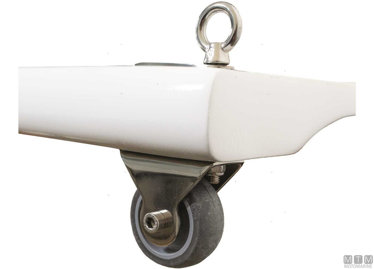 Fixed carbon gangway, L200 cm, white - original photo Motomarine Srl