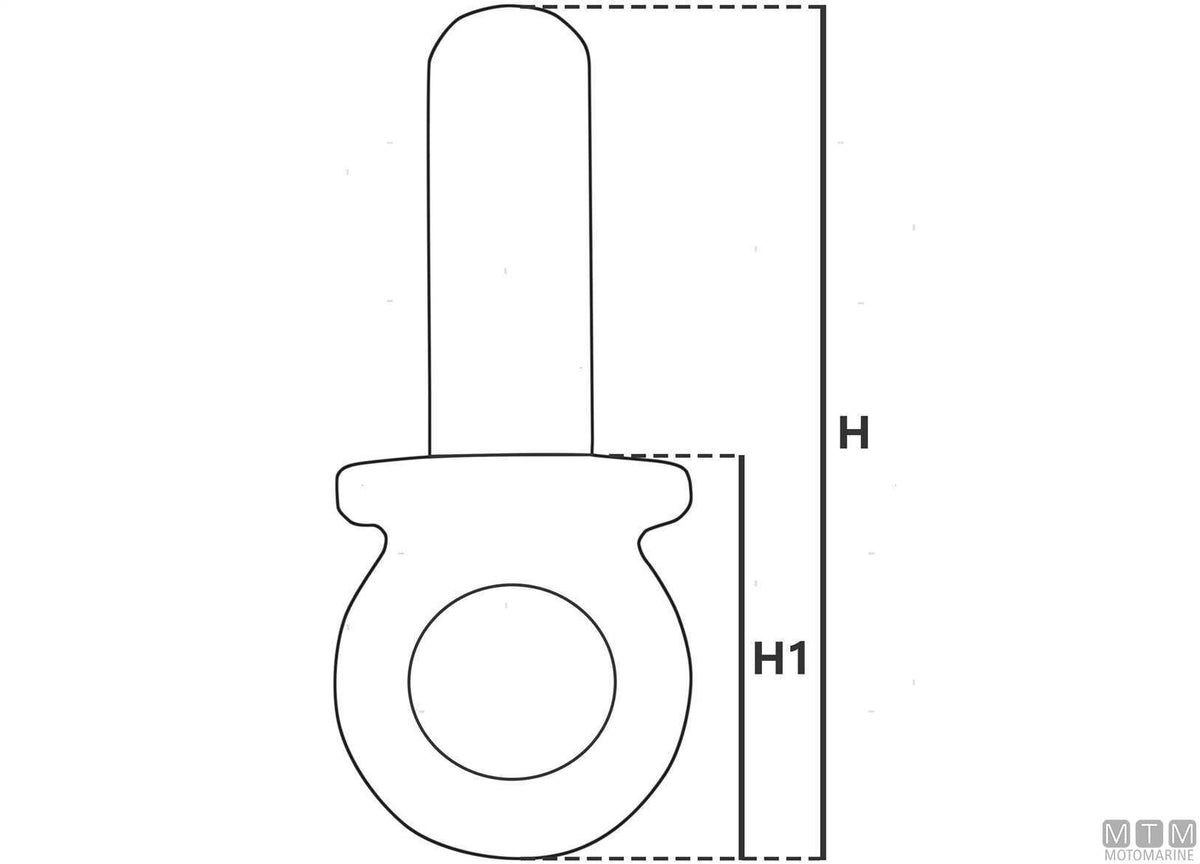 Pivot pin for aluminum gangways - original photo Motomarine Srl