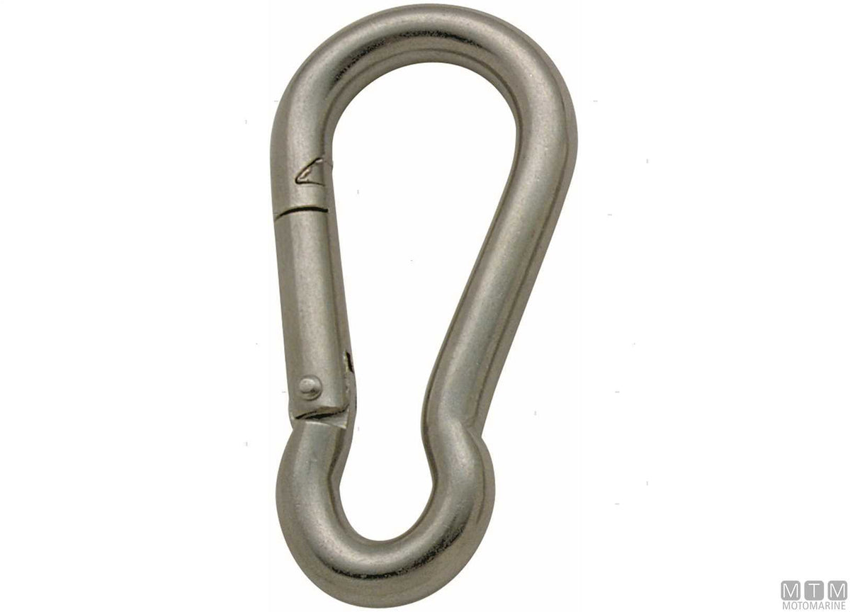 Classic snap hook Ø5 mm stainless steel 316 - original photo Motomarine Srl