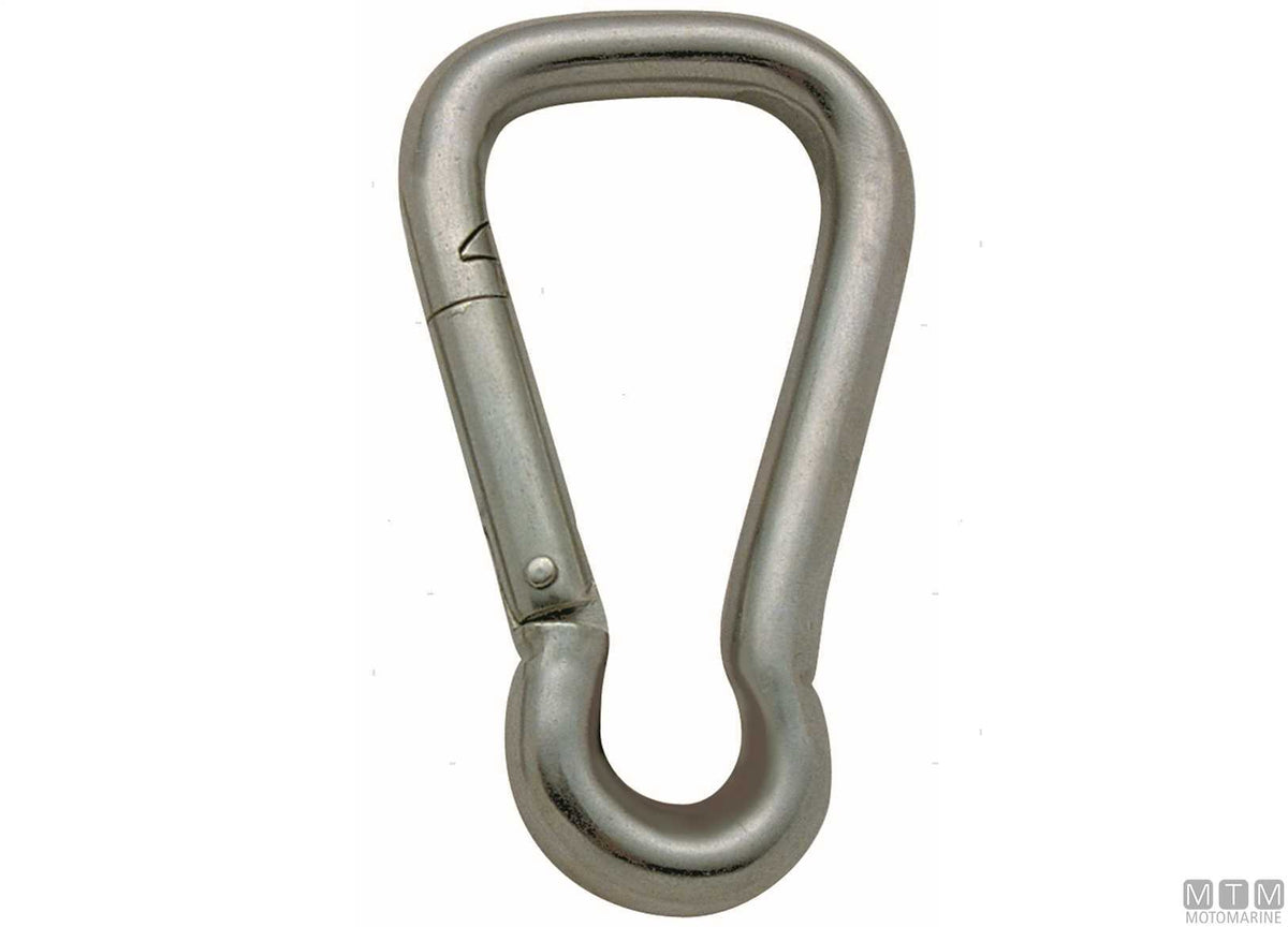 Wide snap hook Ø11 mm stainless steel 316 - original photo Motomarine Srl