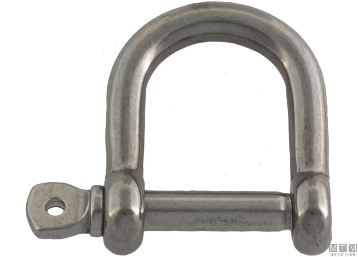 Wide shackle Ø6 mm AISI 316 stainless steel - original photo Motomarine Srl