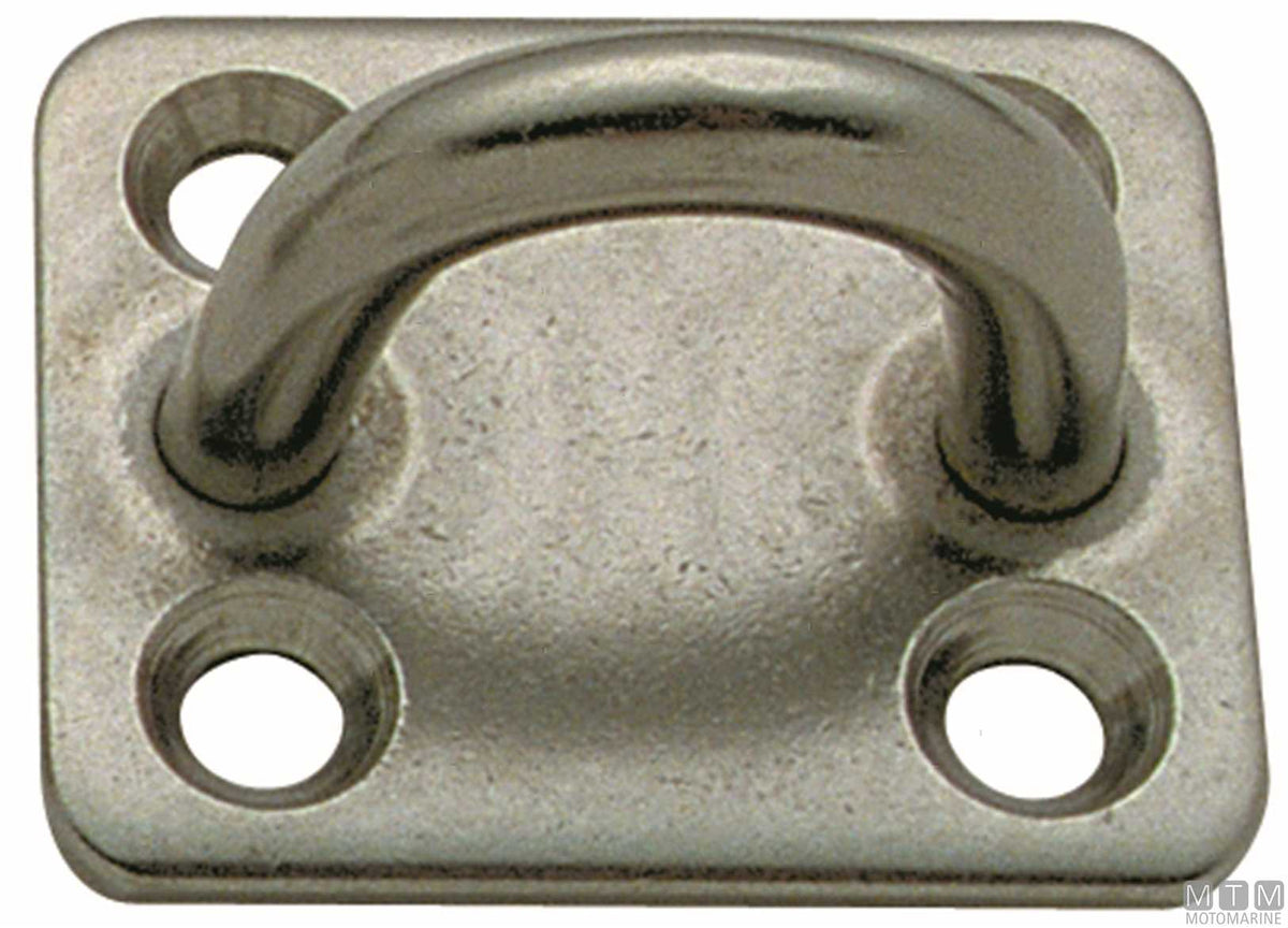 Staple plate 4 holes Ø6 mm stainless steel 316 - original photo Motomarine Srl