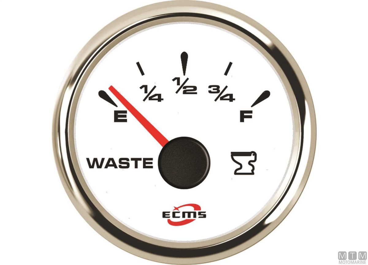 Ammeter 80A White/Chrome - original photo Motomarine Srl