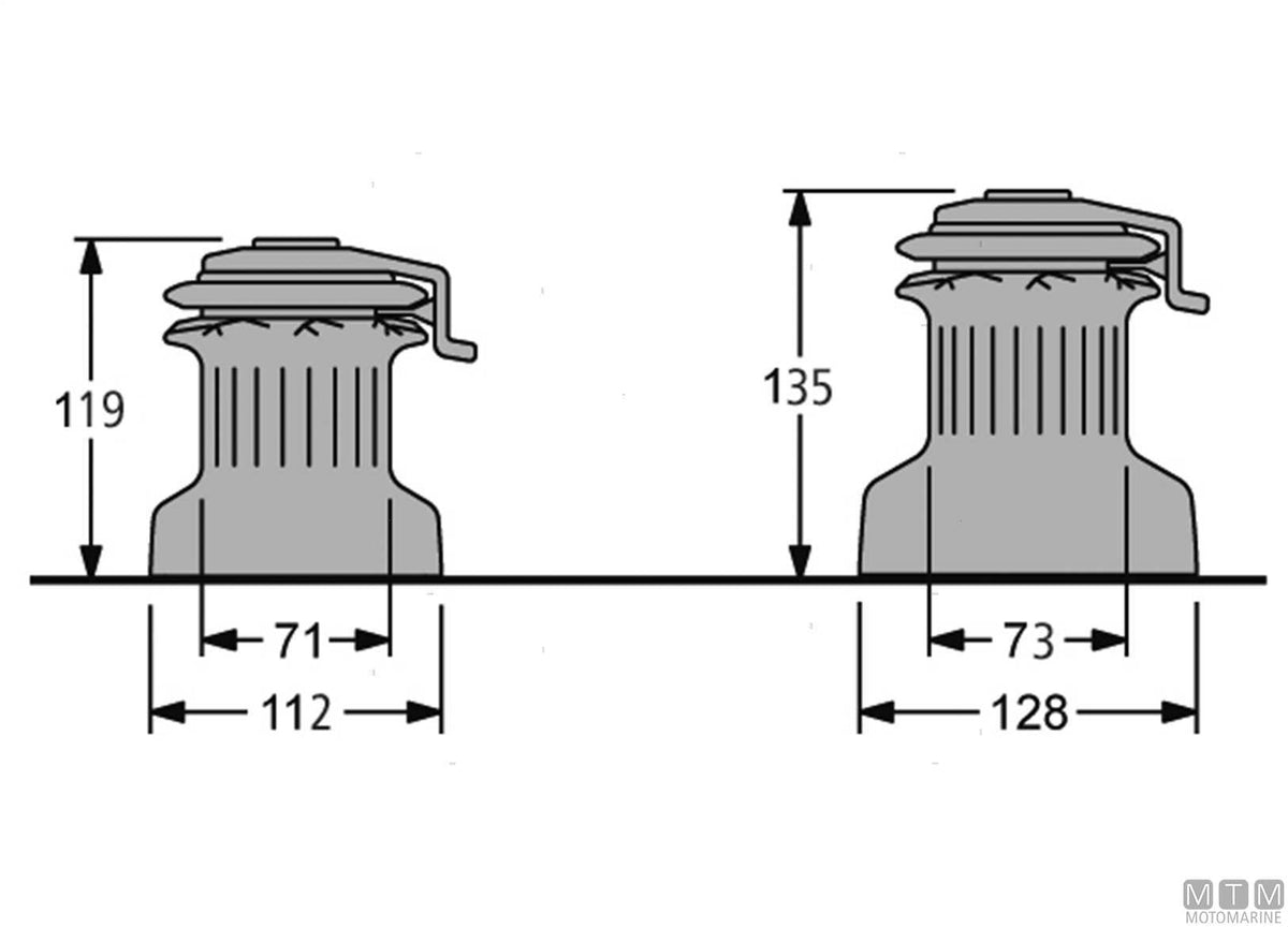 Antal Self-Tailing Winch XT16 - original photo Motomarine Srl