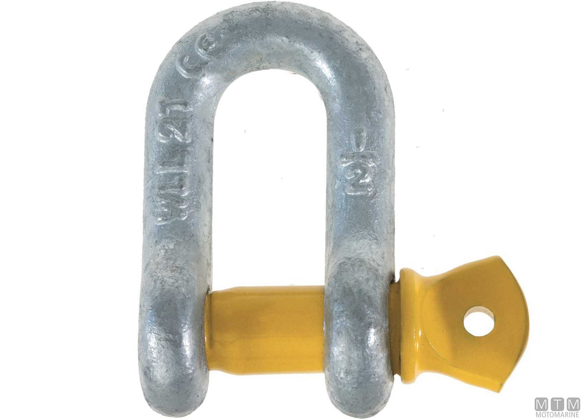 Straight shackle HD Ø25 mm hot-dip galvanized steel - original photo Motomarine Srl